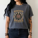 Powered by Phases - Moon Phase Crystal Floral T-Shirt