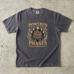 Powered by Phases - Moon Phase Crystal Floral T-Shirt