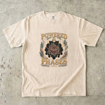 Powered by Phases - Moon Phase Crystal Floral T-Shirt