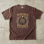 Powered by Phases - Moon Phase Crystal Floral T-Shirt