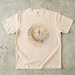 Softly Supernatural - Crescent Moon Crystal & Floral T-Shirt