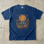 The Sun Understands Me - Sunflower & Celestial Floral T-Shirt