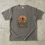 Spirit in Bloom - Moon Crystal & Botanical Flower T-Shirt