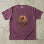 Spirit in Bloom - Moon Crystal & Botanical Flower T-Shirt