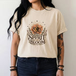 Spirit in Bloom - Moon Crystal & Botanical Flower T-Shirt