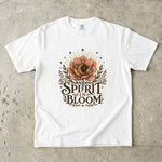 Spirit in Bloom - Moon Crystal & Botanical Flower T-Shirt