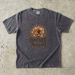 Spirit in Bloom - Moon Crystal & Botanical Flower T-Shirt