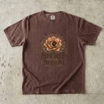 Spirit in Bloom - Moon Crystal & Botanical Flower T-Shirt