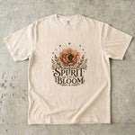 Spirit in Bloom - Moon Crystal & Botanical Flower T-Shirt