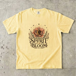 Spirit in Bloom - Moon Crystal & Botanical Flower T-Shirt