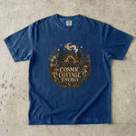 Cosmic Cottage Energy - Moonlit Forest Cottage T-Shirt