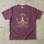 Quietly Manifesting - Moon Phase Crystal & Botanical T-Shirt