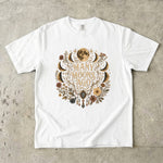 Many Moons Ago - Moon Phase Floral Celestial T-Shirt