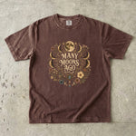 Many Moons Ago - Moon Phase Floral Celestial T-Shirt