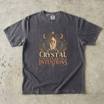 Crystal Clear Intentions - Moon Crystal Botanical T-Shirt
