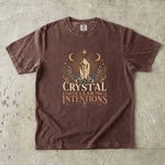 Crystal Clear Intentions - Moon Crystal Botanical T-Shirt