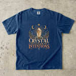 Crystal Clear Intentions - Moon Crystal Botanical T-Shirt