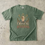 Crystal Clear Intentions - Moon Crystal Botanical T-Shirt