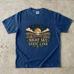 Night Sky State Line - Full Moon Desert Landscape T-Shirt