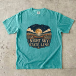 Night Sky State Line - Full Moon Desert Landscape T-Shirt