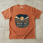 Night Sky State Line - Full Moon Desert Landscape T-Shirt