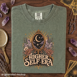 Higher Self Era - Moon Mirror Crystal & Floral T-Shirt