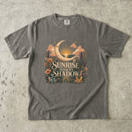 Sunrise After the Shadow - Moon Sun Crystal Floral T-Shirt