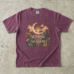 Sunrise After the Shadow - Moon Sun Crystal Floral T-Shirt