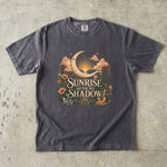 Sunrise After the Shadow - Moon Sun Crystal Floral T-Shirt