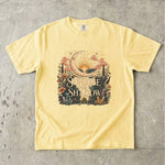 Sunrise After the Shadow - Moon Sun Crystal Floral T-Shirt