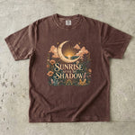 Sunrise After the Shadow - Moon Sun Crystal Floral T-Shirt