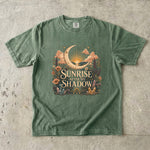 Sunrise After the Shadow - Moon Sun Crystal Floral T-Shirt