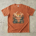 Sunrise After the Shadow - Moon Sun Crystal Floral T-Shirt