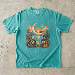 Sunrise After the Shadow - Moon Sun Crystal Floral T-Shirt