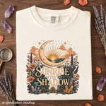 Sunrise After the Shadow - Moon Sun Crystal Floral T-Shirt