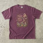 Follow the Soft Glow - Moon Crystal Botanical T-Shirt