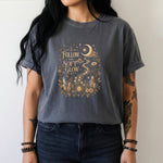 Follow the Soft Glow - Moon Crystal Botanical T-Shirt