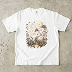 Follow the Soft Glow - Moon Crystal Botanical T-Shirt