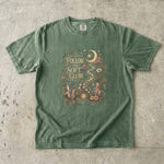 Follow the Soft Glow - Moon Crystal Botanical T-Shirt