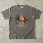 Moon Milk Mystic T-Shirt - Celestial Lavender, Crystal & Cozy Moon Design