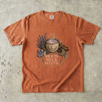 Moon Milk Mystic T-Shirt - Celestial Lavender, Crystal & Cozy Moon Design