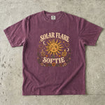 Solar Flare Softie T-Shirt - Whimsical Sun, Moon & Crystal Celestial Design
