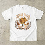 Solar Flare Softie T-Shirt - Whimsical Sun, Moon & Crystal Celestial Design