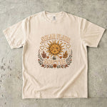 Solar Flare Softie T-Shirt - Whimsical Sun, Moon & Crystal Celestial Design