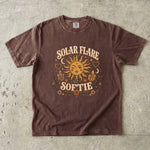 Solar Flare Softie T-Shirt - Whimsical Sun, Moon & Crystal Celestial Design