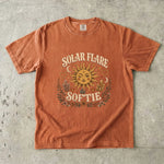 Solar Flare Softie T-Shirt - Whimsical Sun, Moon & Crystal Celestial Design