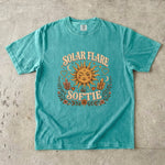 Solar Flare Softie T-Shirt - Whimsical Sun, Moon & Crystal Celestial Design