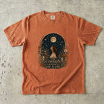The Cosmos Knows My Name T-Shirt - Celestial Woman, Moon & Wildflower Design
