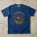 Wildflower Star Map T-Shirt — Celestial Flowers, Constellations & Crystal Design
