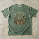 Wildflower Star Map T-Shirt — Celestial Flowers, Constellations & Crystal Design
